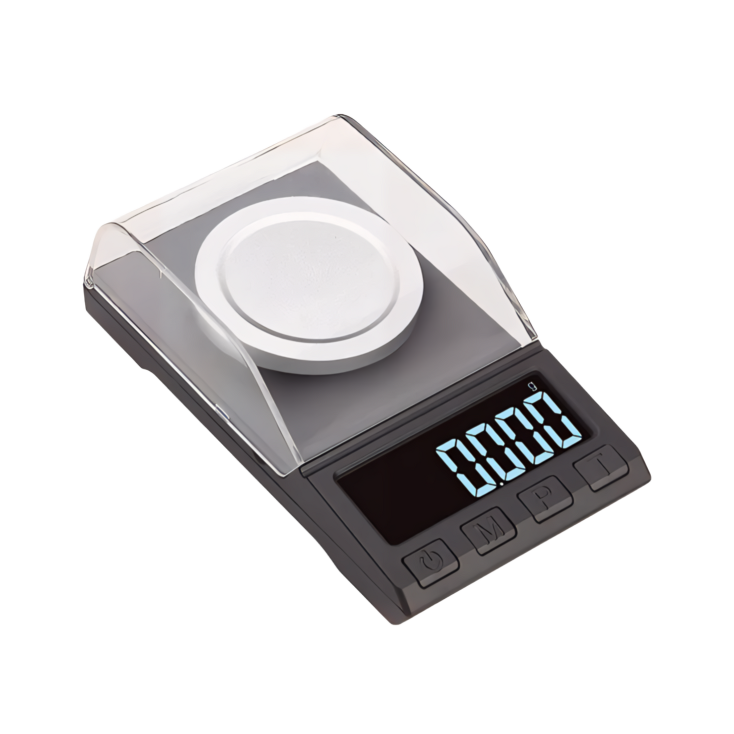 Digital precision scale on a white background.